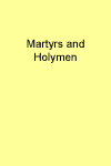  Image of cover of for Martyrs and Holymen